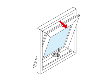 Horizontal pivot shutter